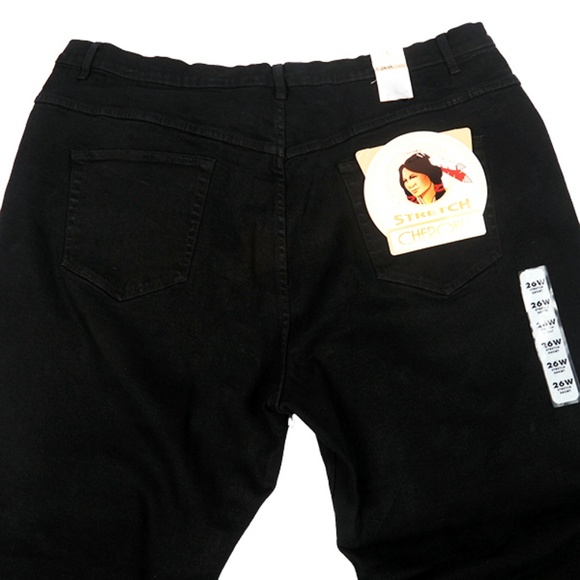 Cherokee Black Stretch Fit Jeans- Short - Picture 3 of 3